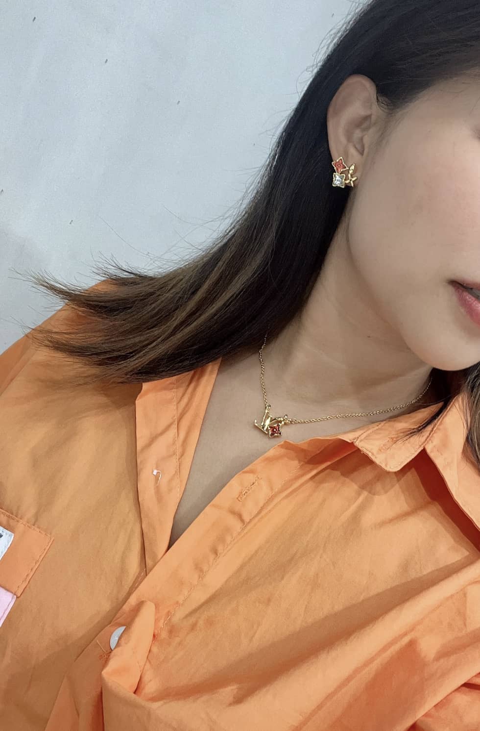 Knockoff L0vis Vvtt0n Logo Necklace