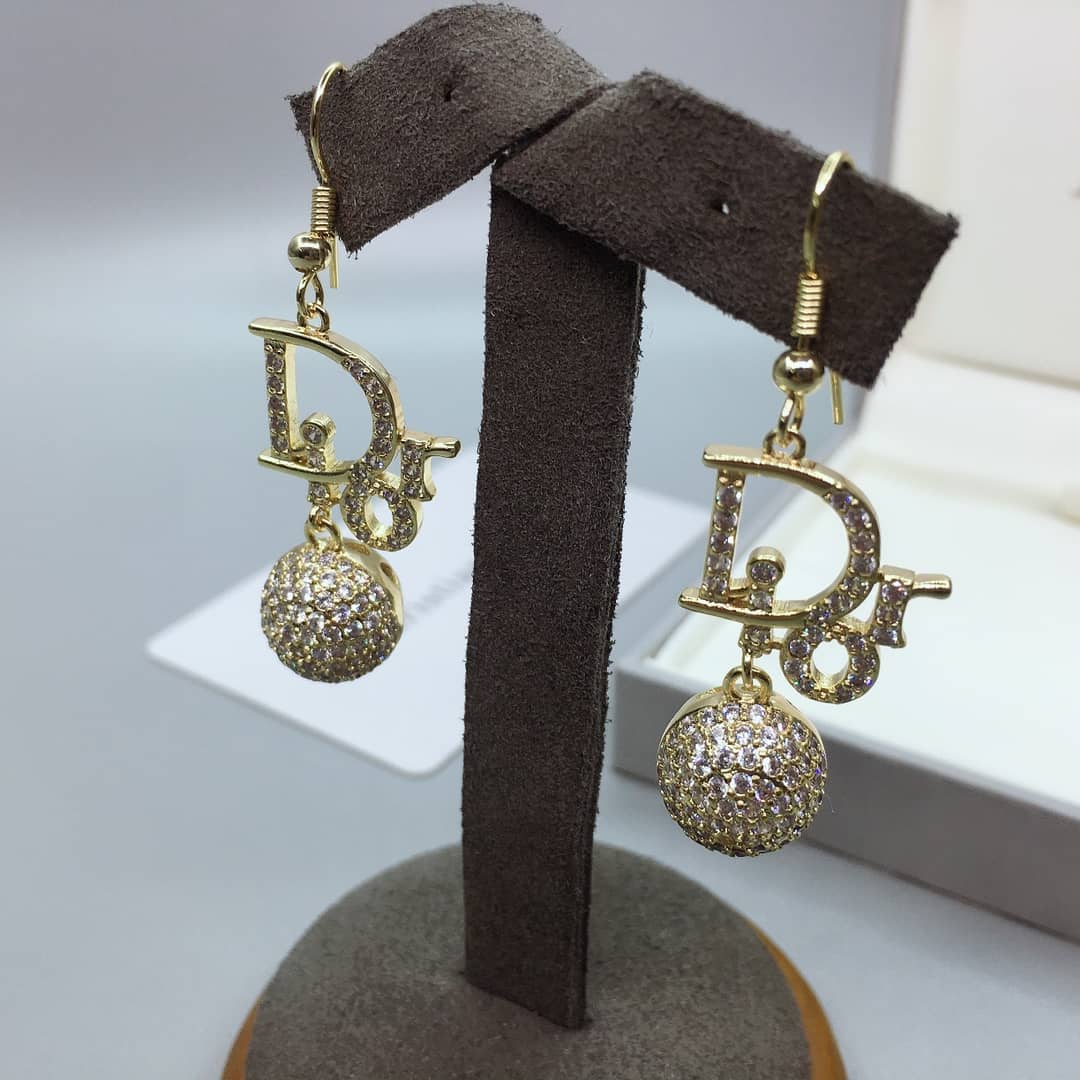 Knockoff Chr1st1an D10r Logo Earring