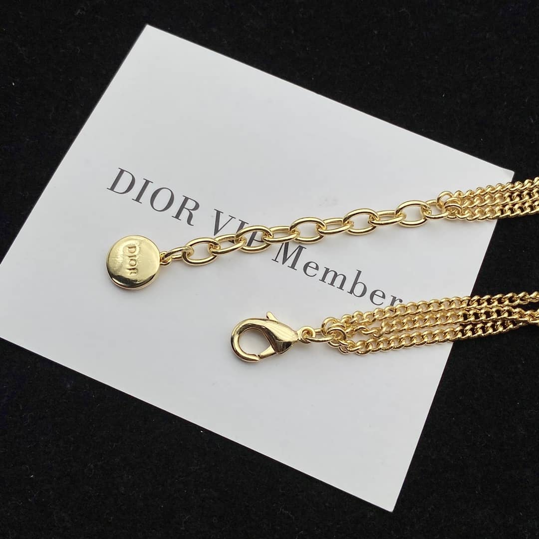 Knockoff Chr1st1an D10r Logo Necklace