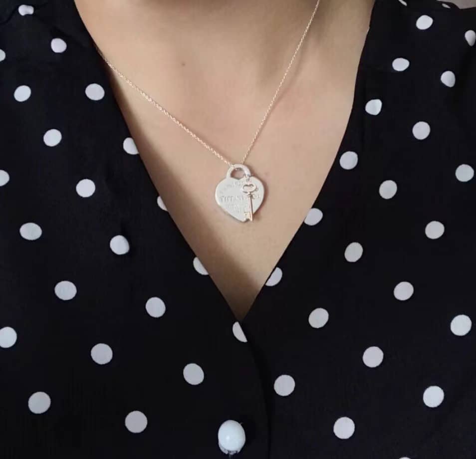 Fake T*f*ny Logo Necklace