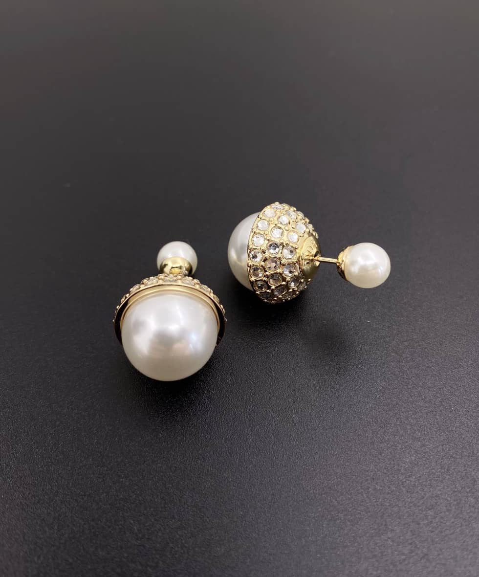 Fake Chr1st1an D10r Logo Earring