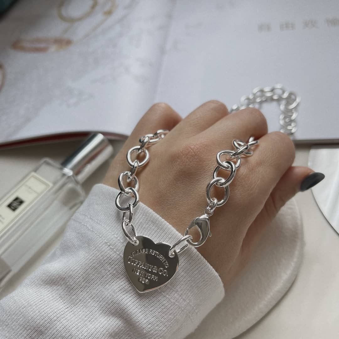 Fake T*f*ny Logo Necklace