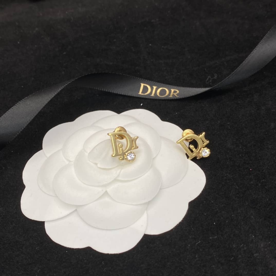 Fake Chr1st1an D10r Logo Earring