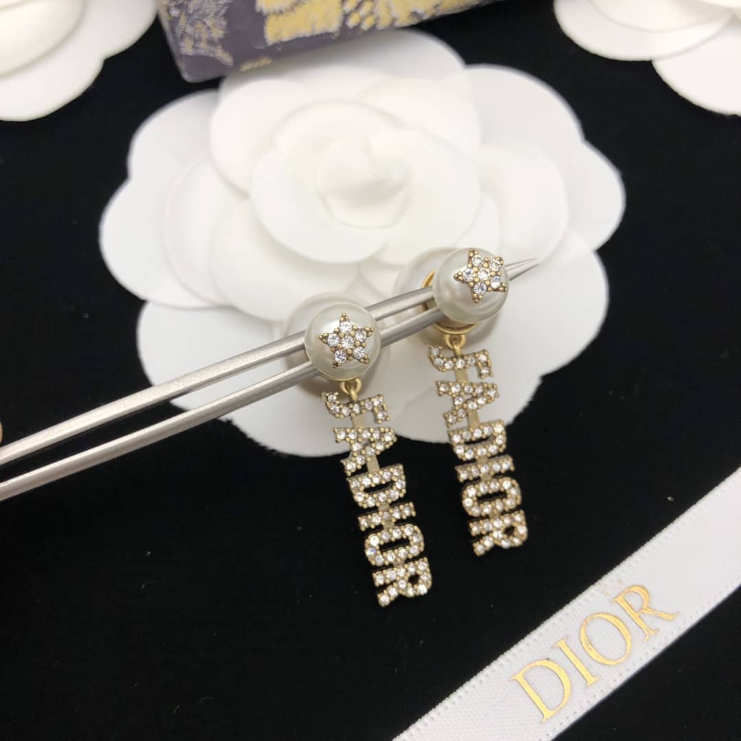 Knockoff Chr1st1an D10r Logo Earring