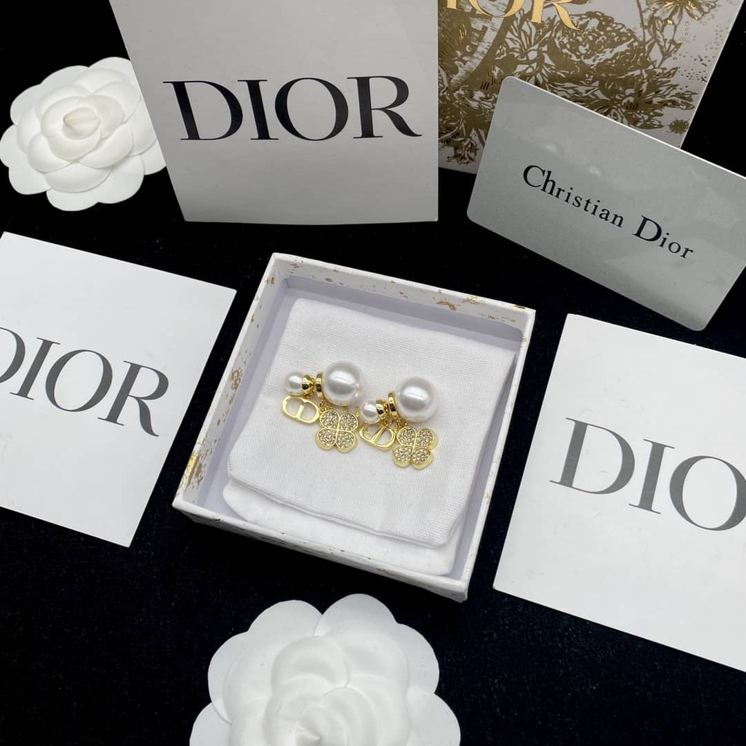 Knockoff Chr1st1an D10r Logo Earring