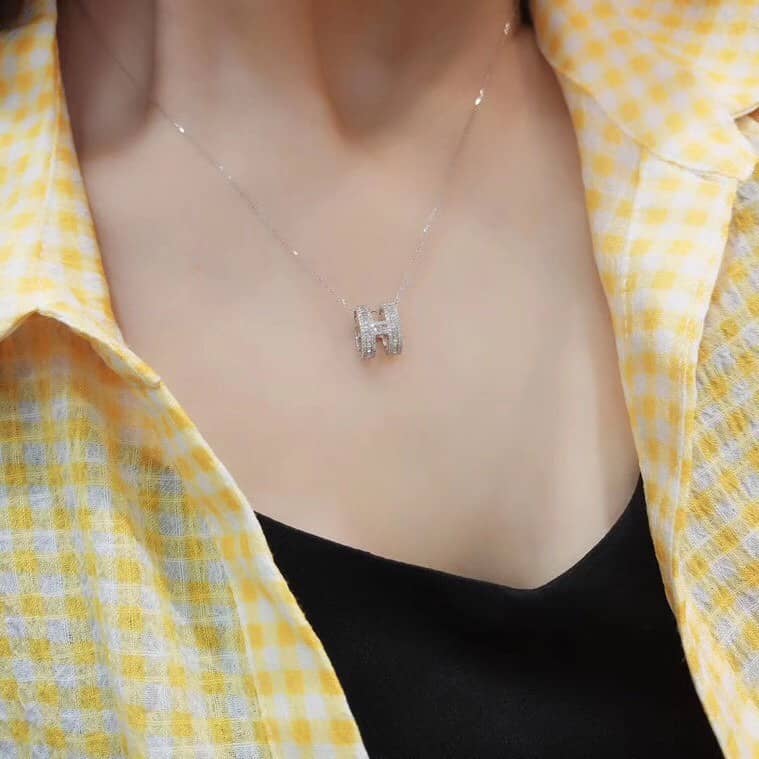 Knockoff H**me5 Logo Necklace