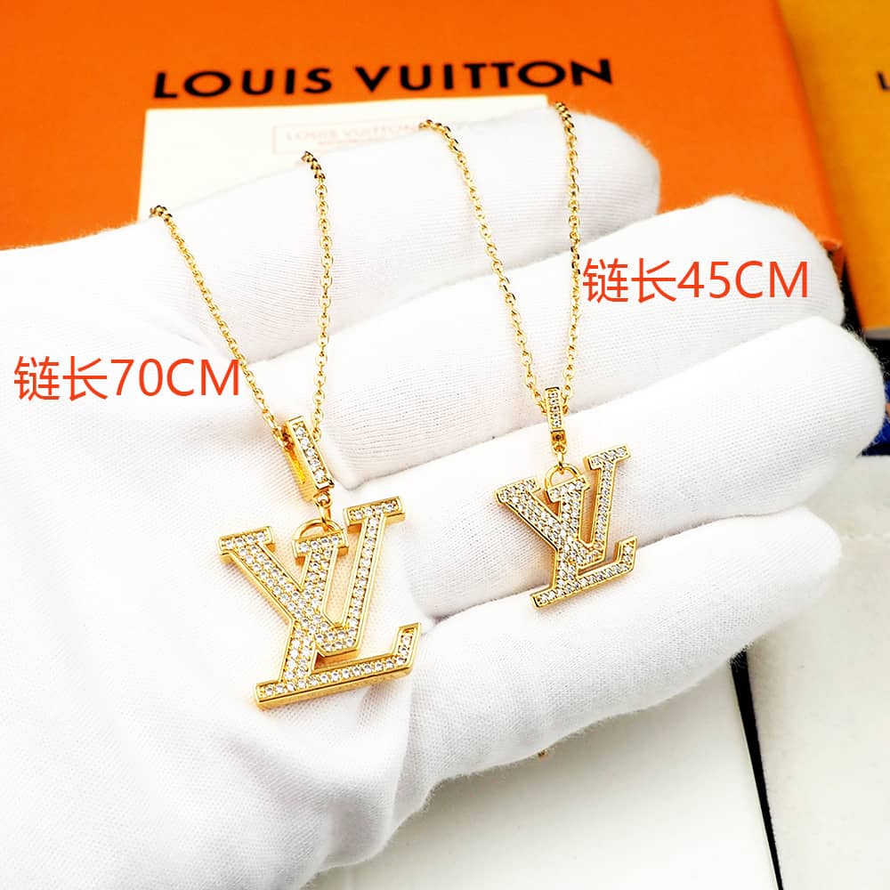 Knockoff L0vis Vvtt0n Logo Necklace