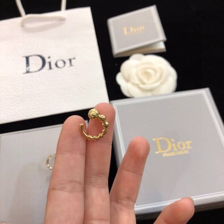 Fake Chr1st1an D10r Logo Earring