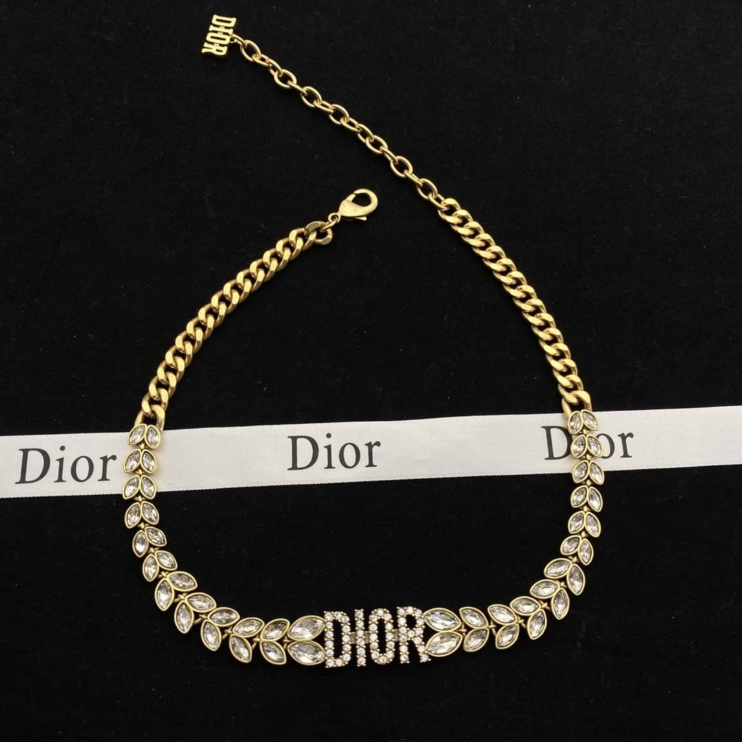 Knockoff Chr1st1an D10r Logo Necklace
