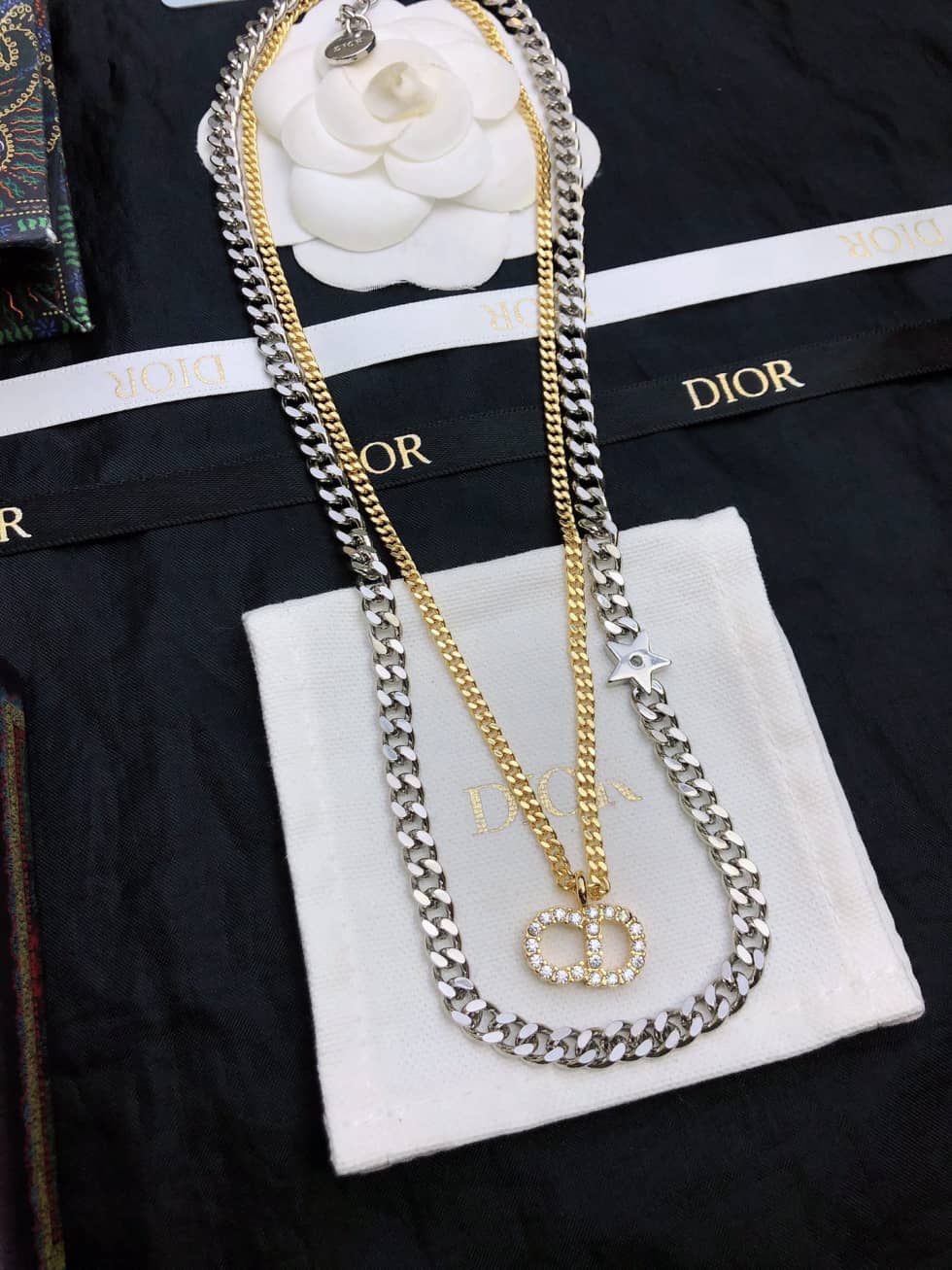 Wholesale Chr1st1an D10r Logo Necklace