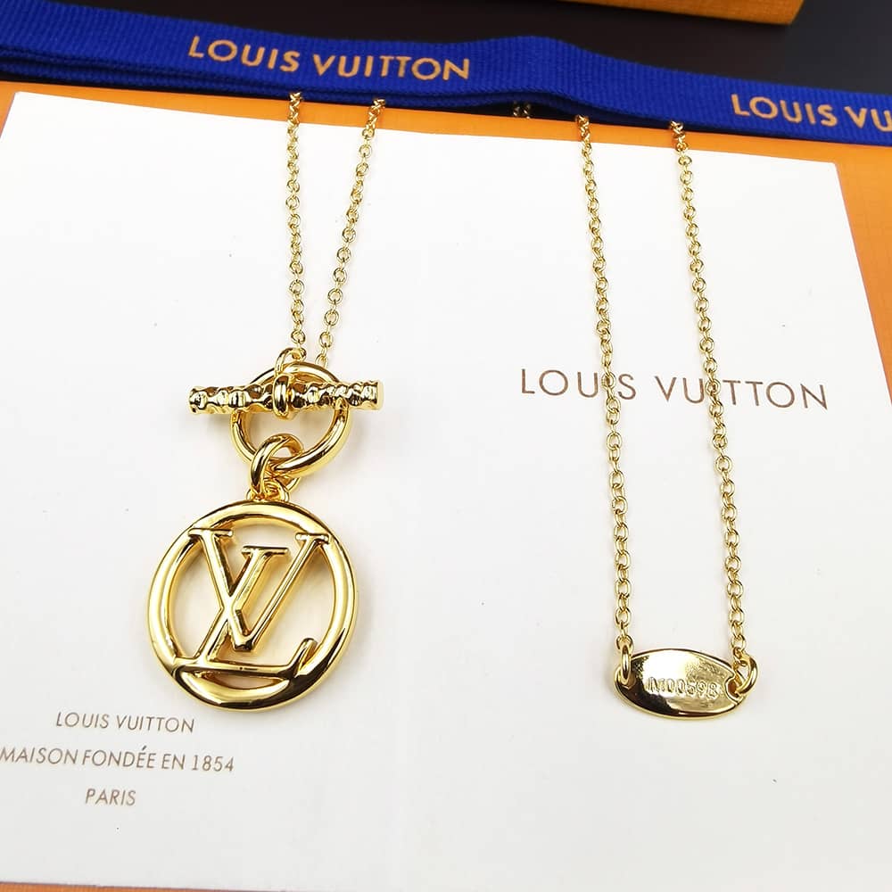 Knockoff L0vis Vvtt0n Logo Necklace