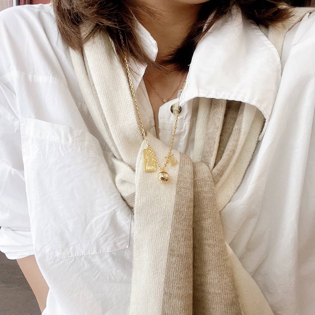 Wholesale L0vis Vvtt0n Logo Necklace