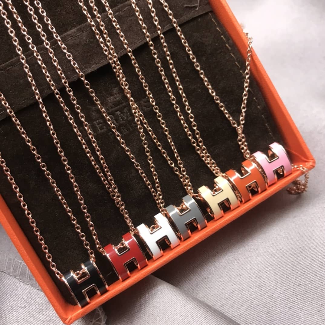 Knockoff H**me5 Logo Necklace