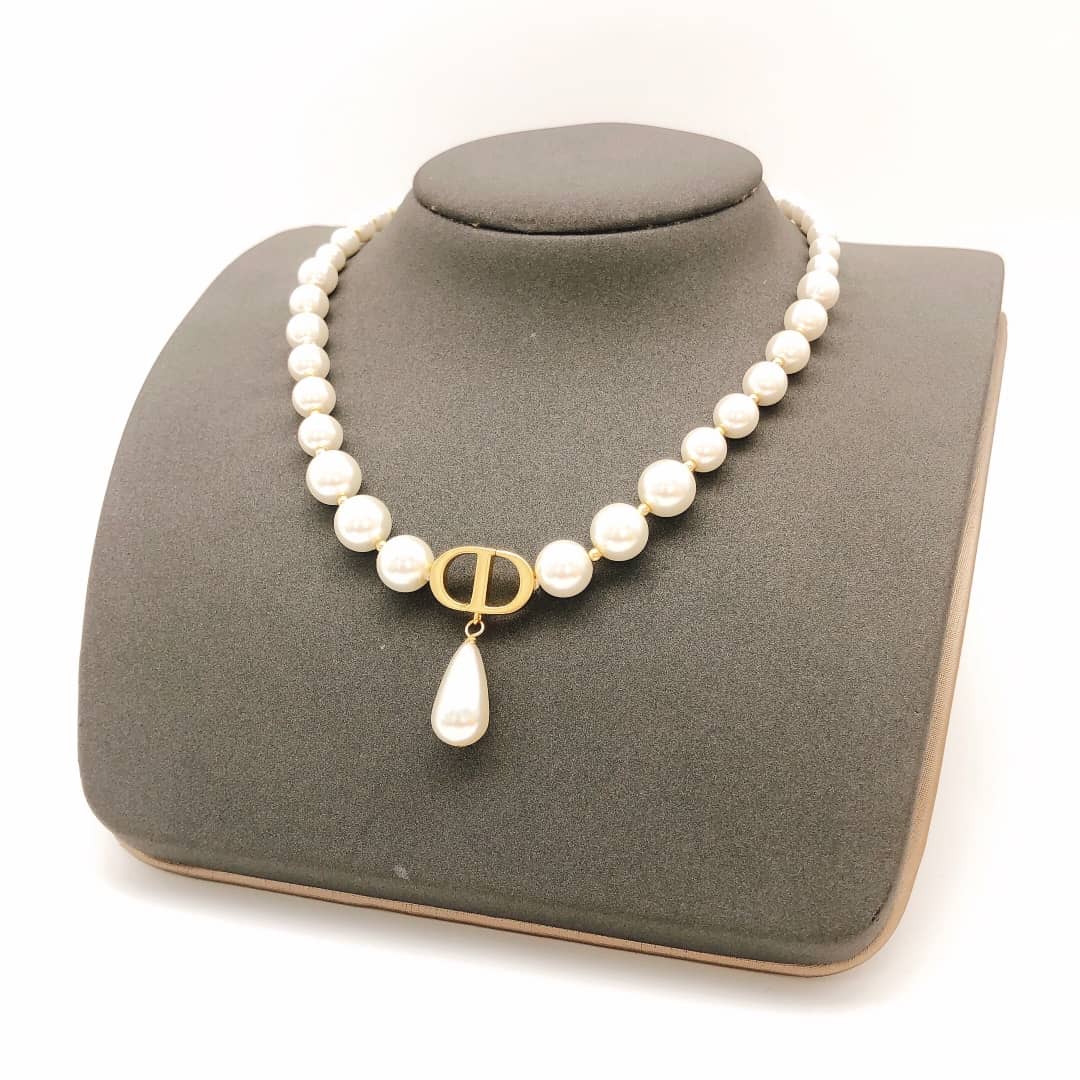 Knockoff Chr1st1an D10r Logo Necklace