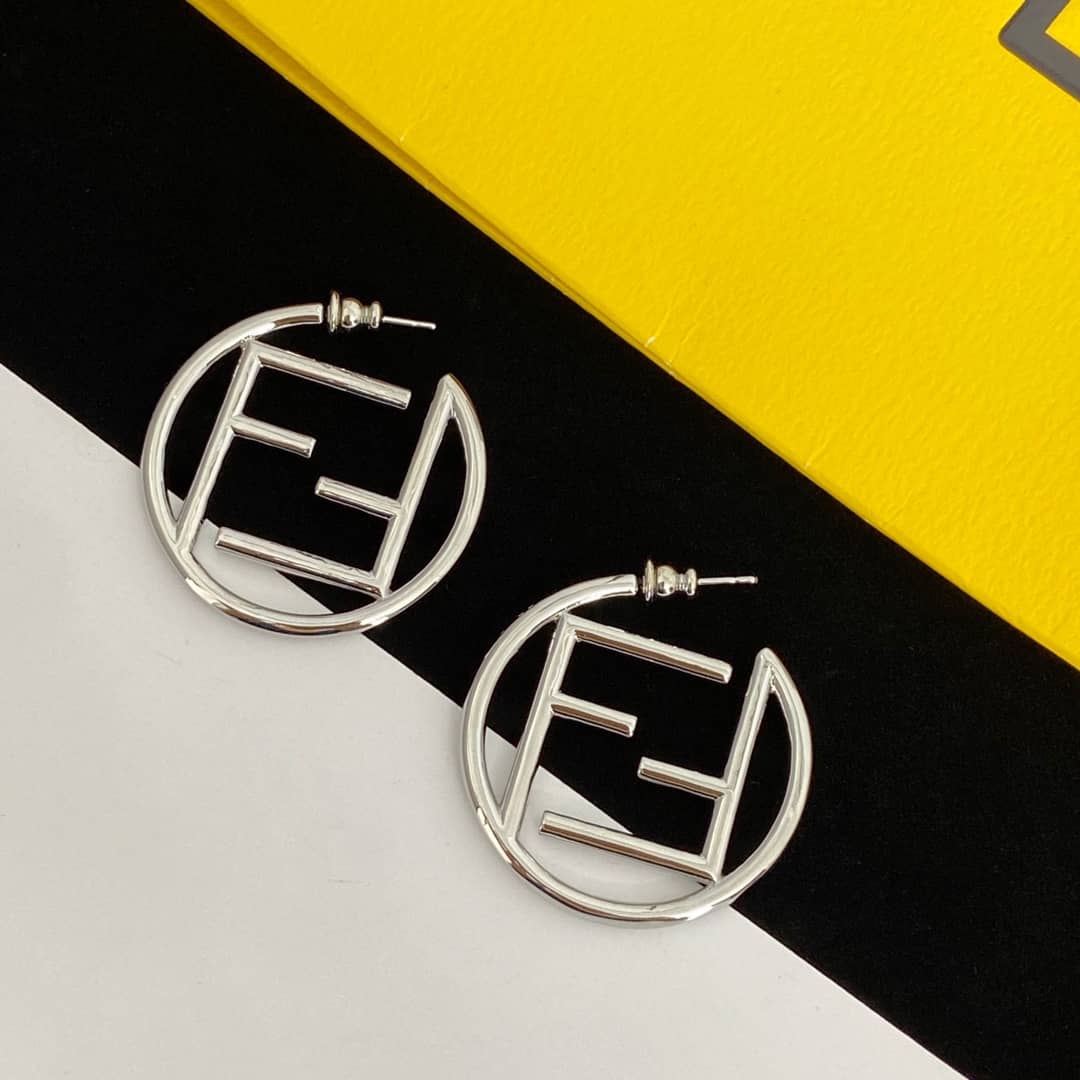 Knockoff F**di Logo Earring