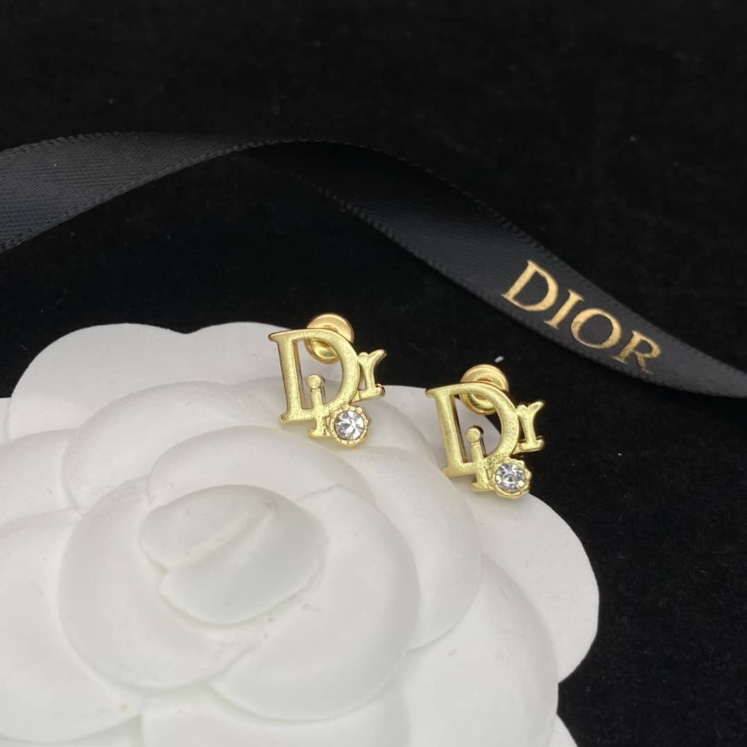 Fake Chr1st1an D10r Logo Earring