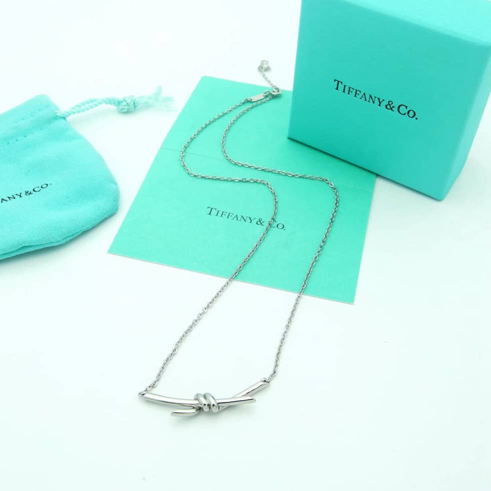 Fake T*f*ny Logo Necklace