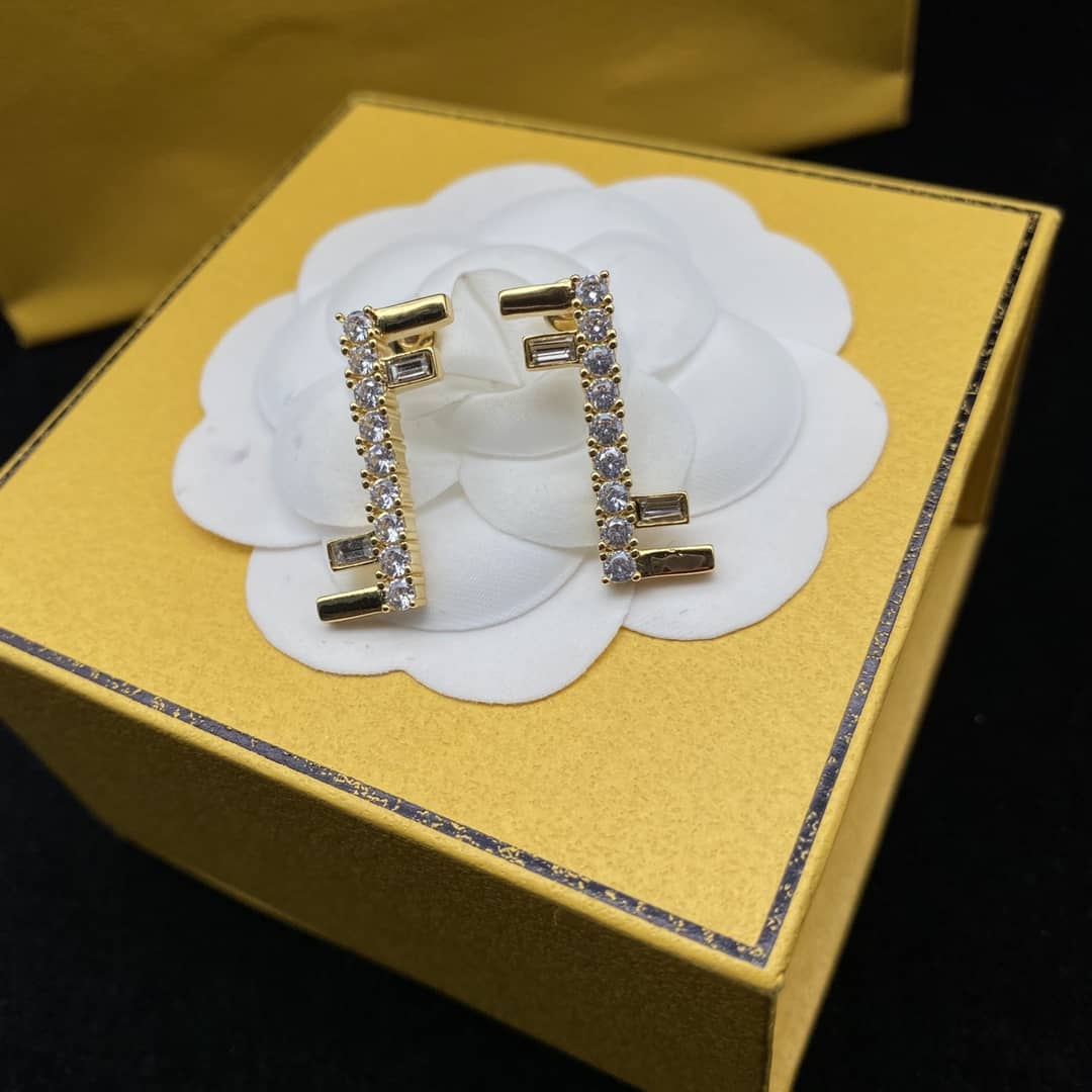 Knockoff F**di Logo Earring