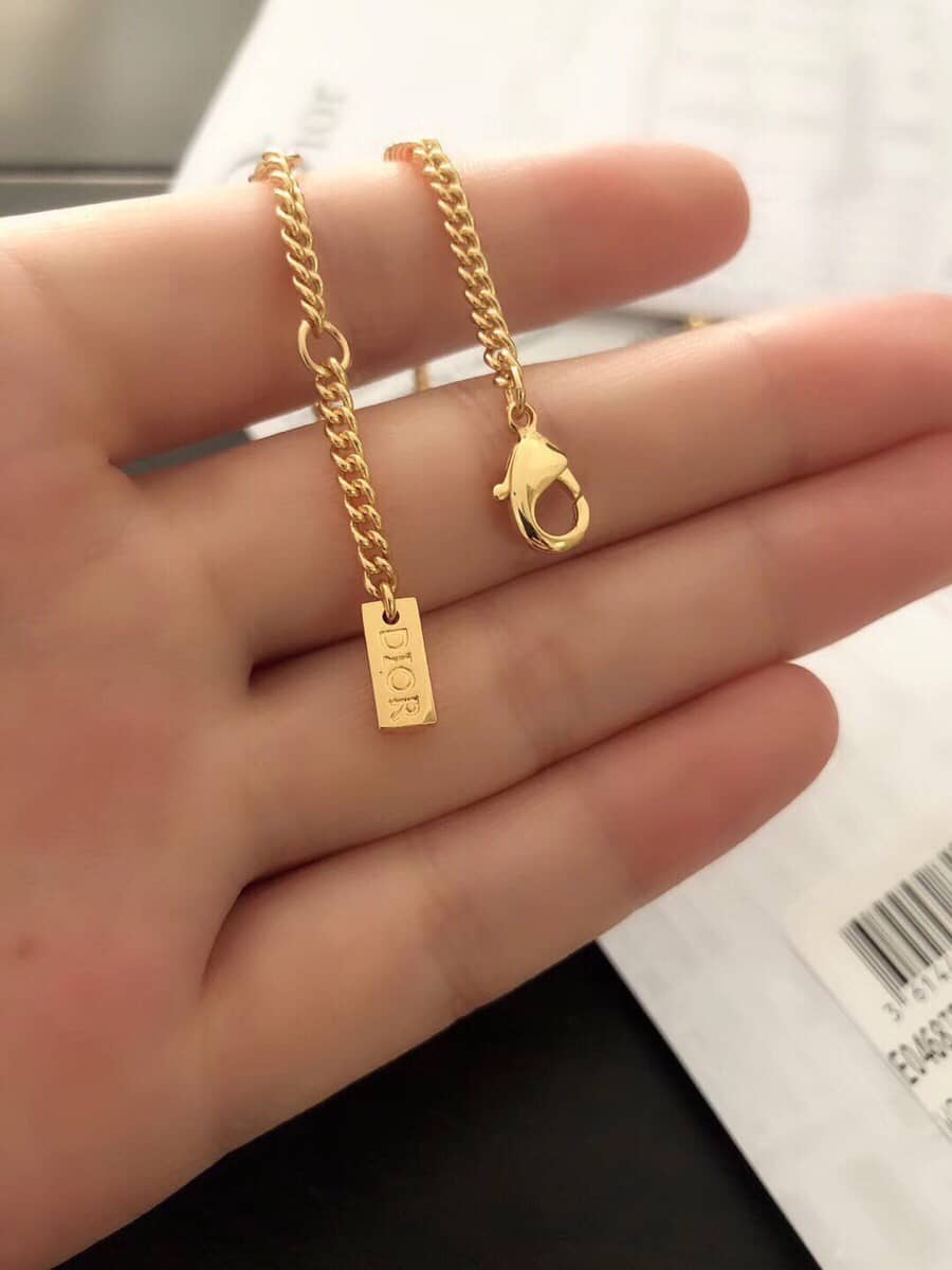 Fake Chr1st1an D10r Logo Bracelet