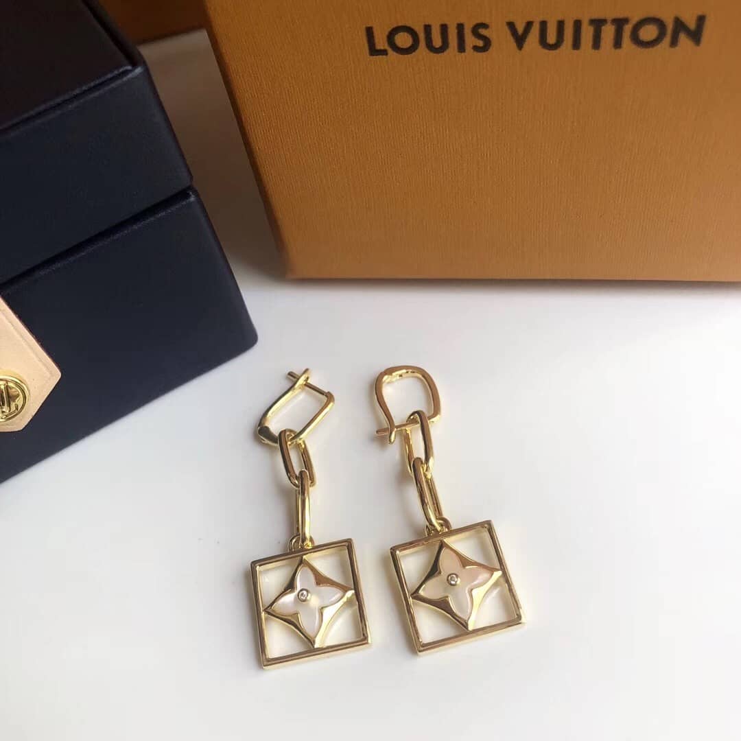 LV Hoop Earrings Dupe Logo AAA+