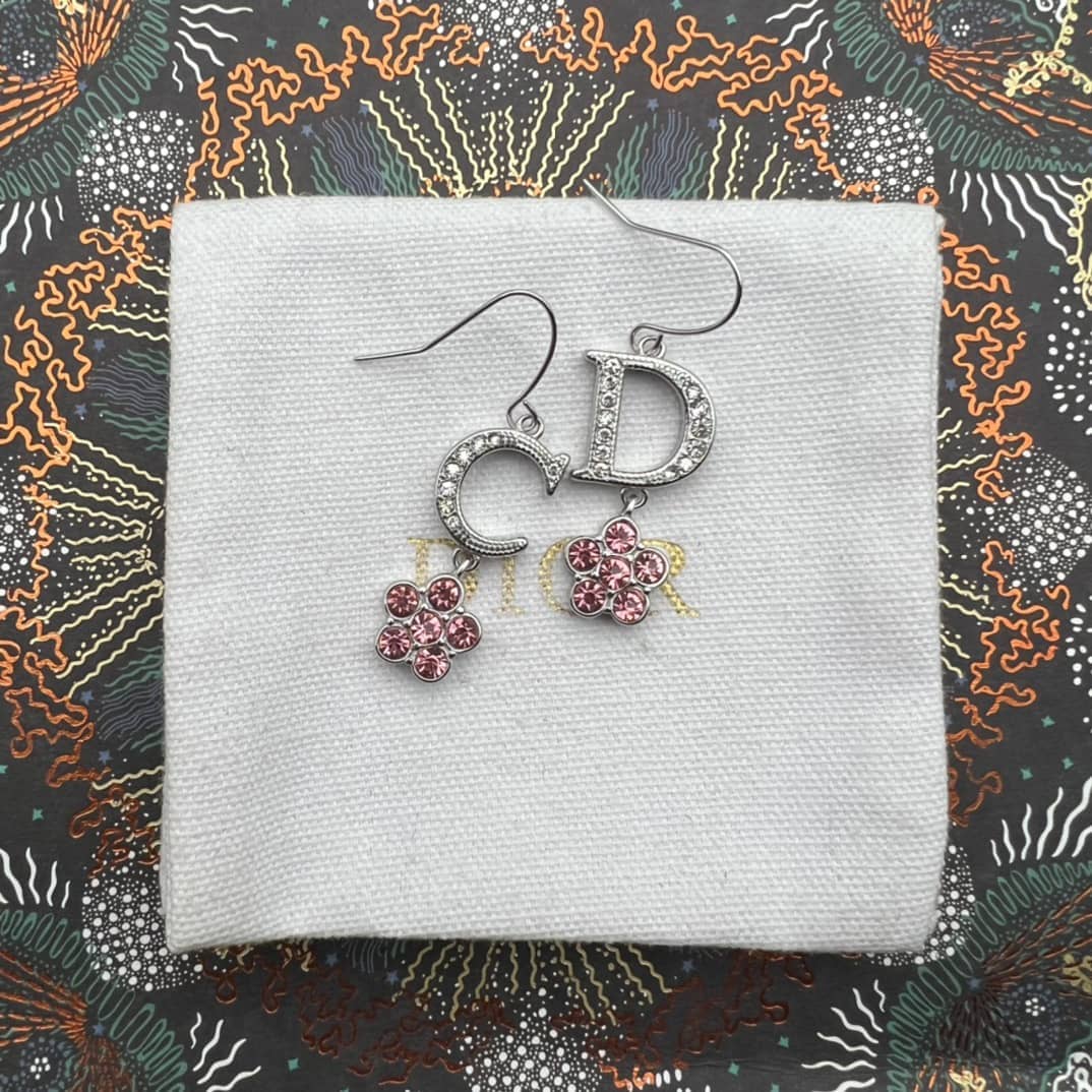 Fake Chr1st1an D10r Logo Earring