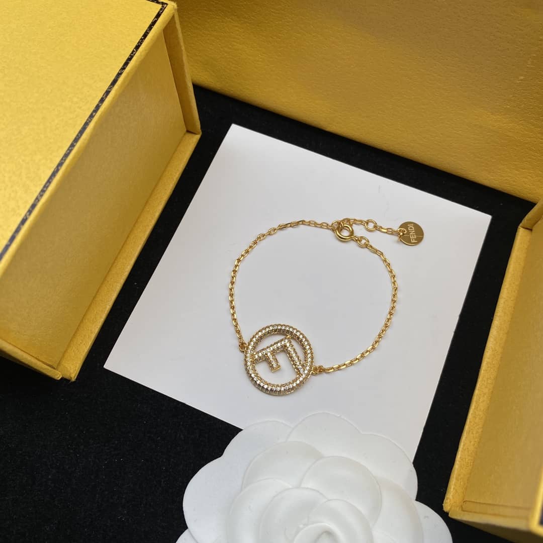 Fake F**di Logo Bracelet