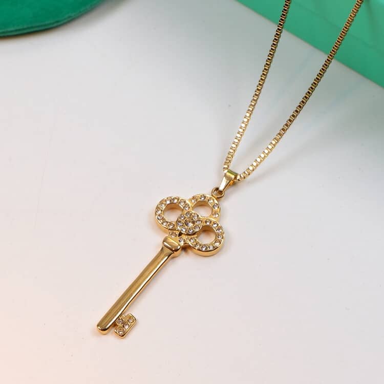 Fake T*f*ny Logo Necklace