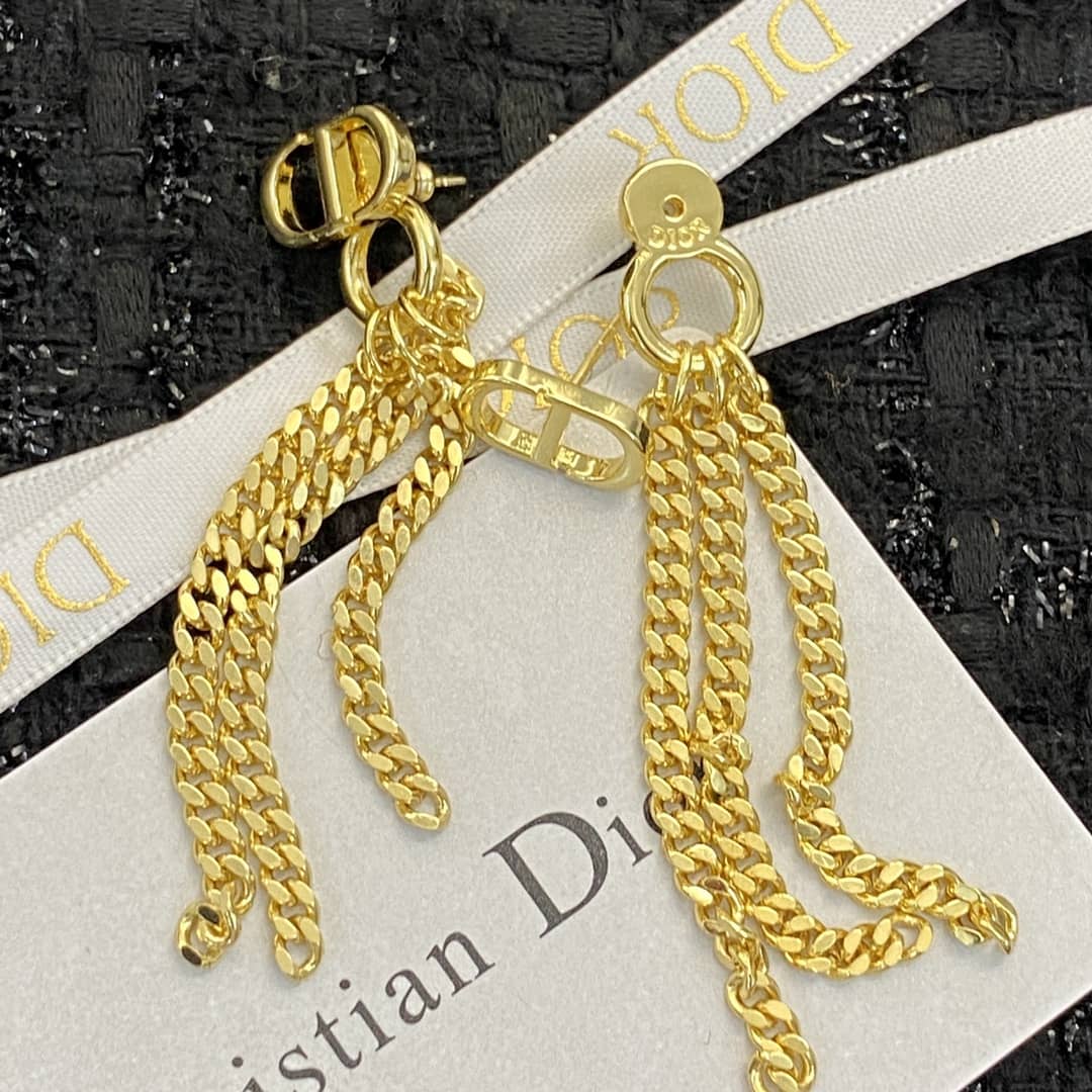 Knockoff Chr1st1an D10r Logo Earring