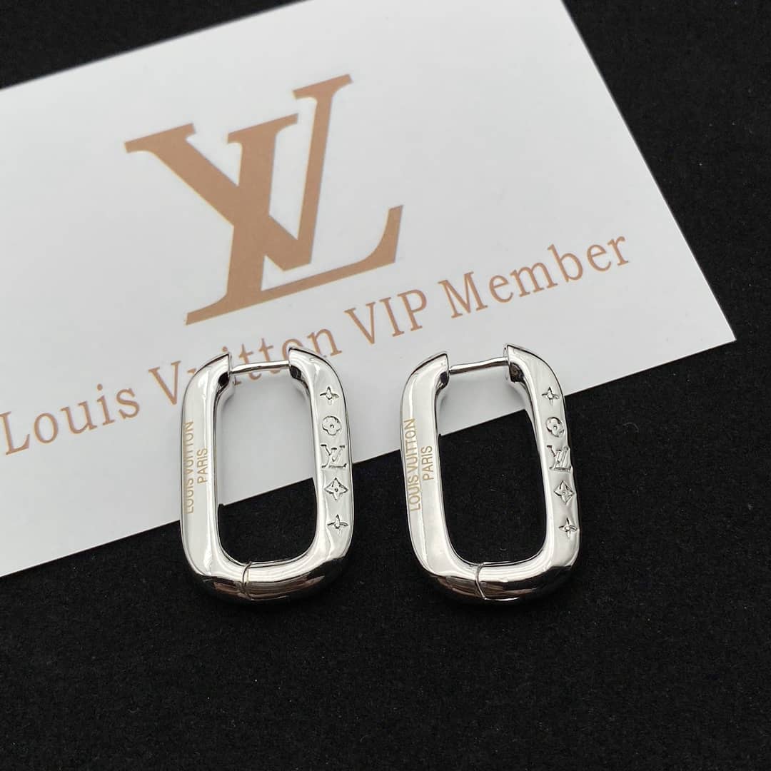 LV Hoop Earrings Dupe Logo AAA+