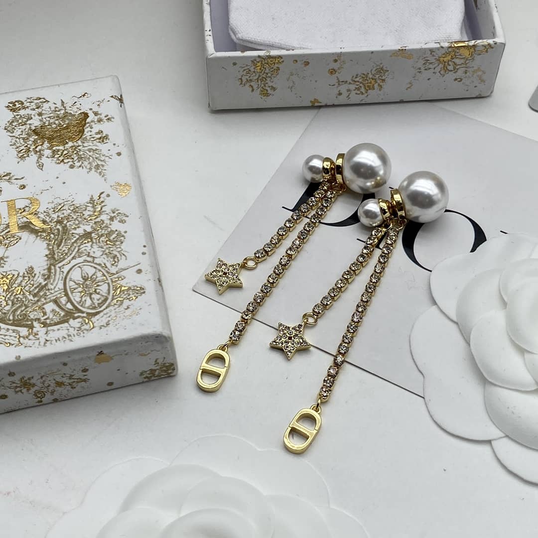 Wholesale Chr1st1an D10r Logo Earring