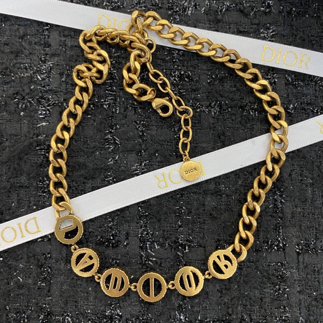 Knockoff Chr1st1an D10r Logo Necklace