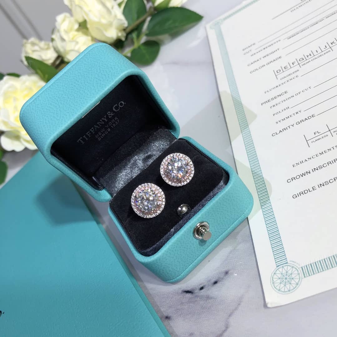 Fake T*f*ny Logo Earring