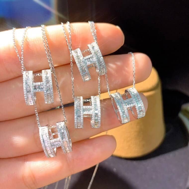 Knockoff H**me5 Logo Necklace