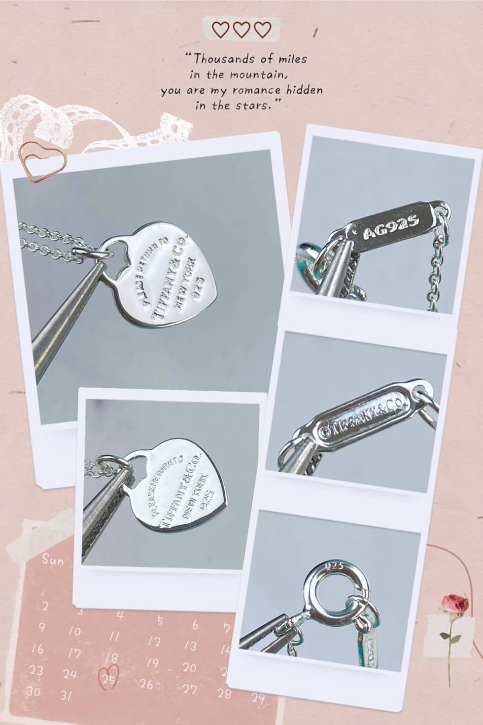 Fake T*f*ny Logo Necklace