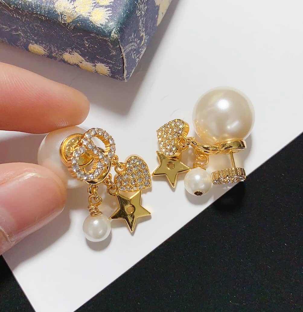 Knockoff Chr1st1an D10r Logo Earring