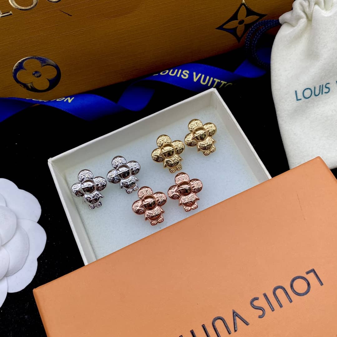 Knockoff L0vis Vvtt0n Logo Earring