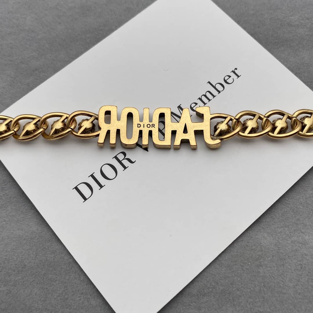 Fake Chr1st1an D10r Logo Necklace