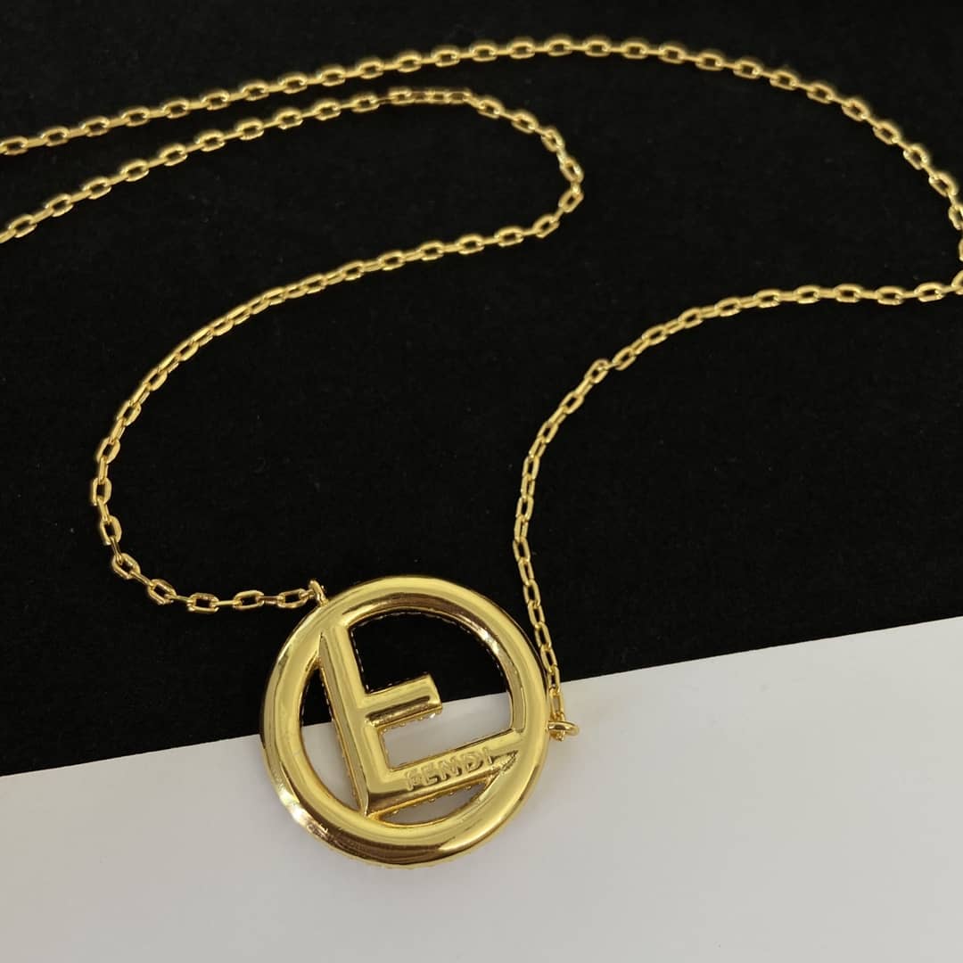 Fake F**di Logo Necklace