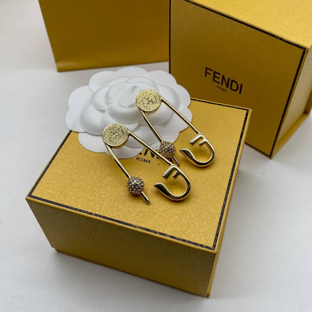 Knockoff F**di Logo Earring