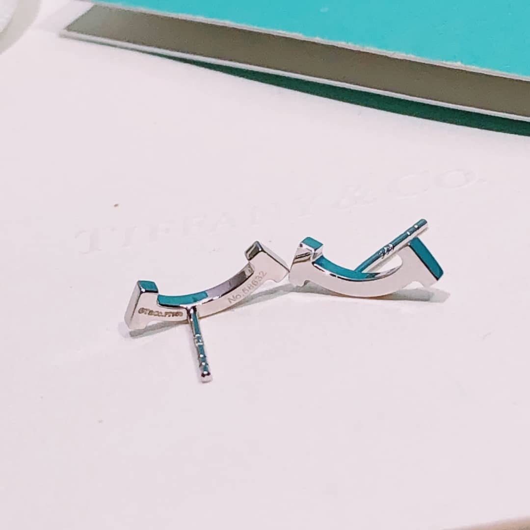 Fake T*f*ny Logo Earring