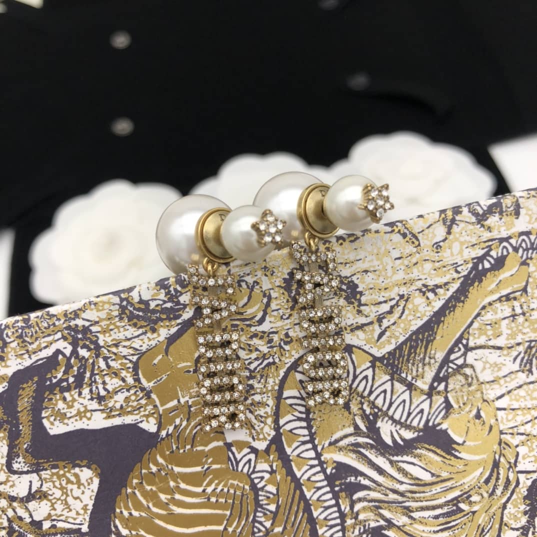 Knockoff Chr1st1an D10r Logo Earring