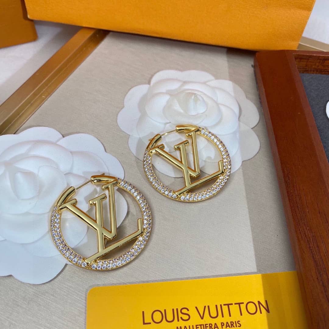 Knockoff L0vis Vvtt0n Logo Earring