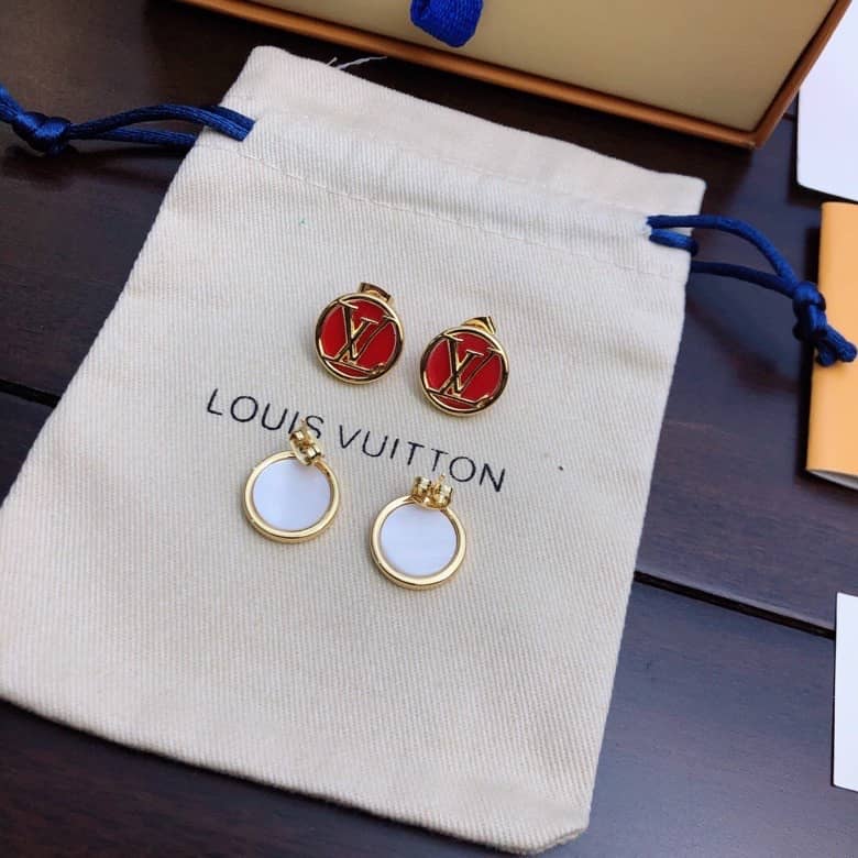 LV Hoop Earrings Dupe Logo AAA+