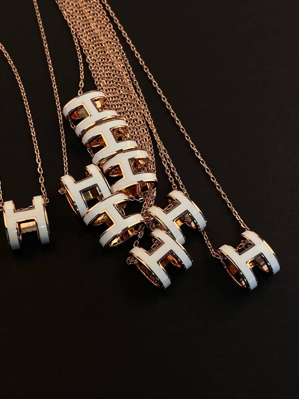 Knockoff H**me5 Logo Necklace