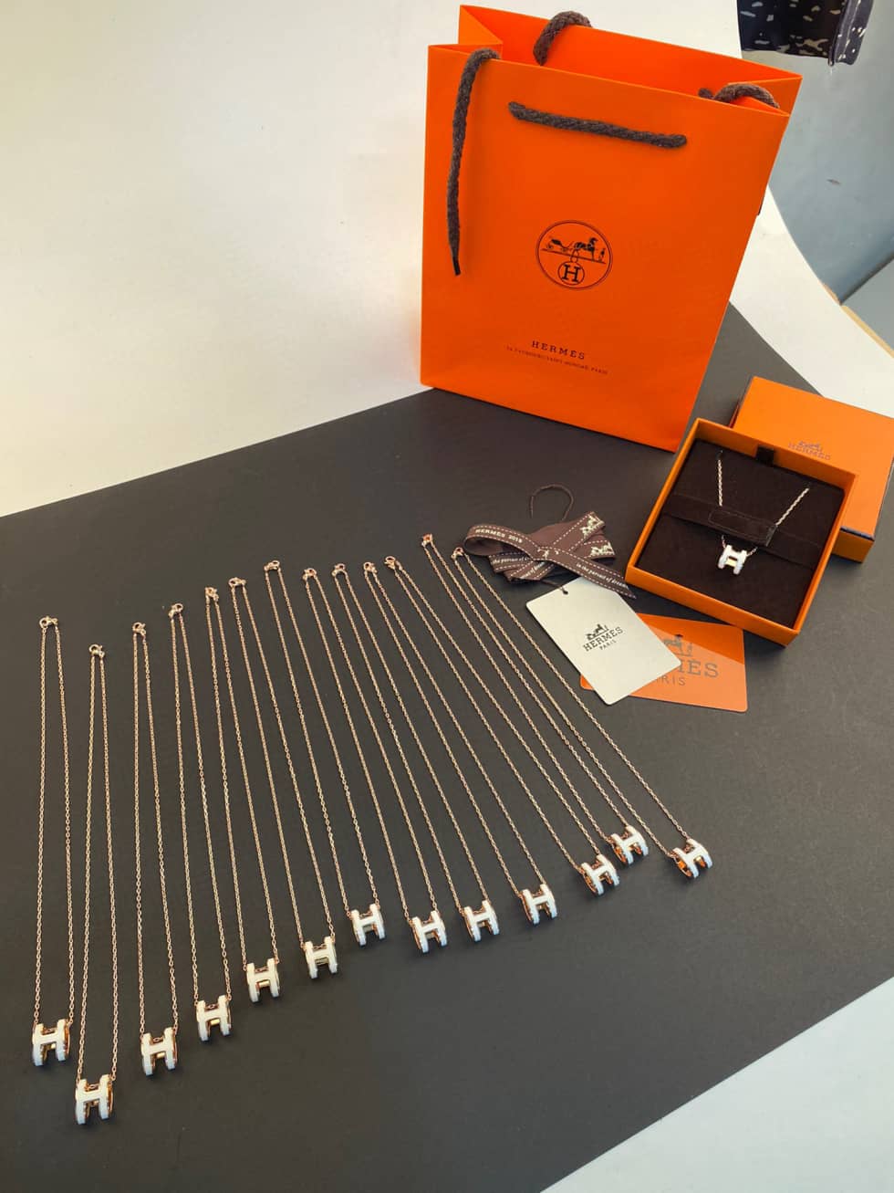 Knockoff H**me5 Logo Necklace