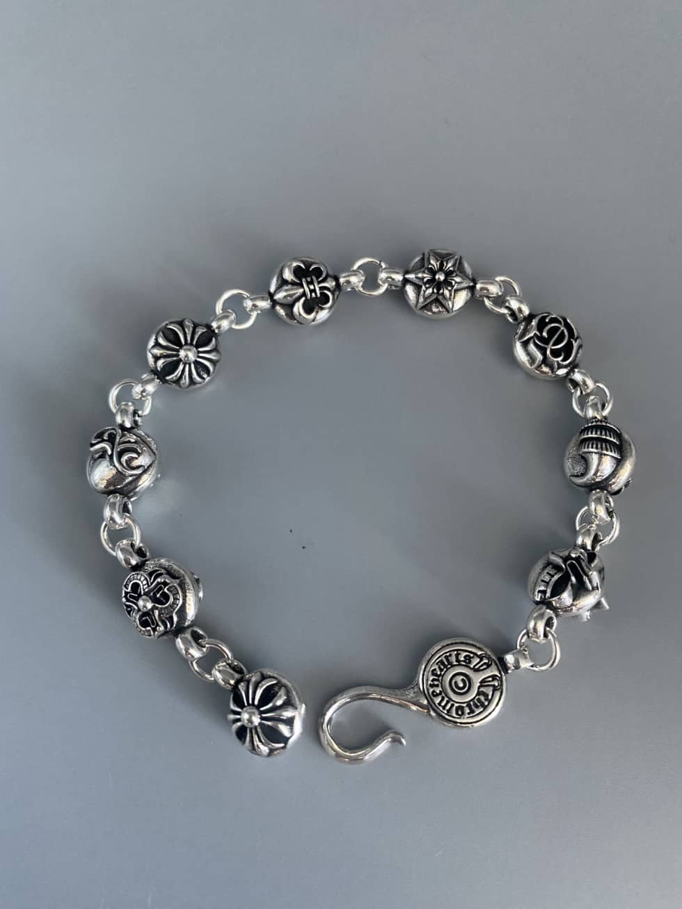 Fake Ch*0me He**ts Logo Bracelet