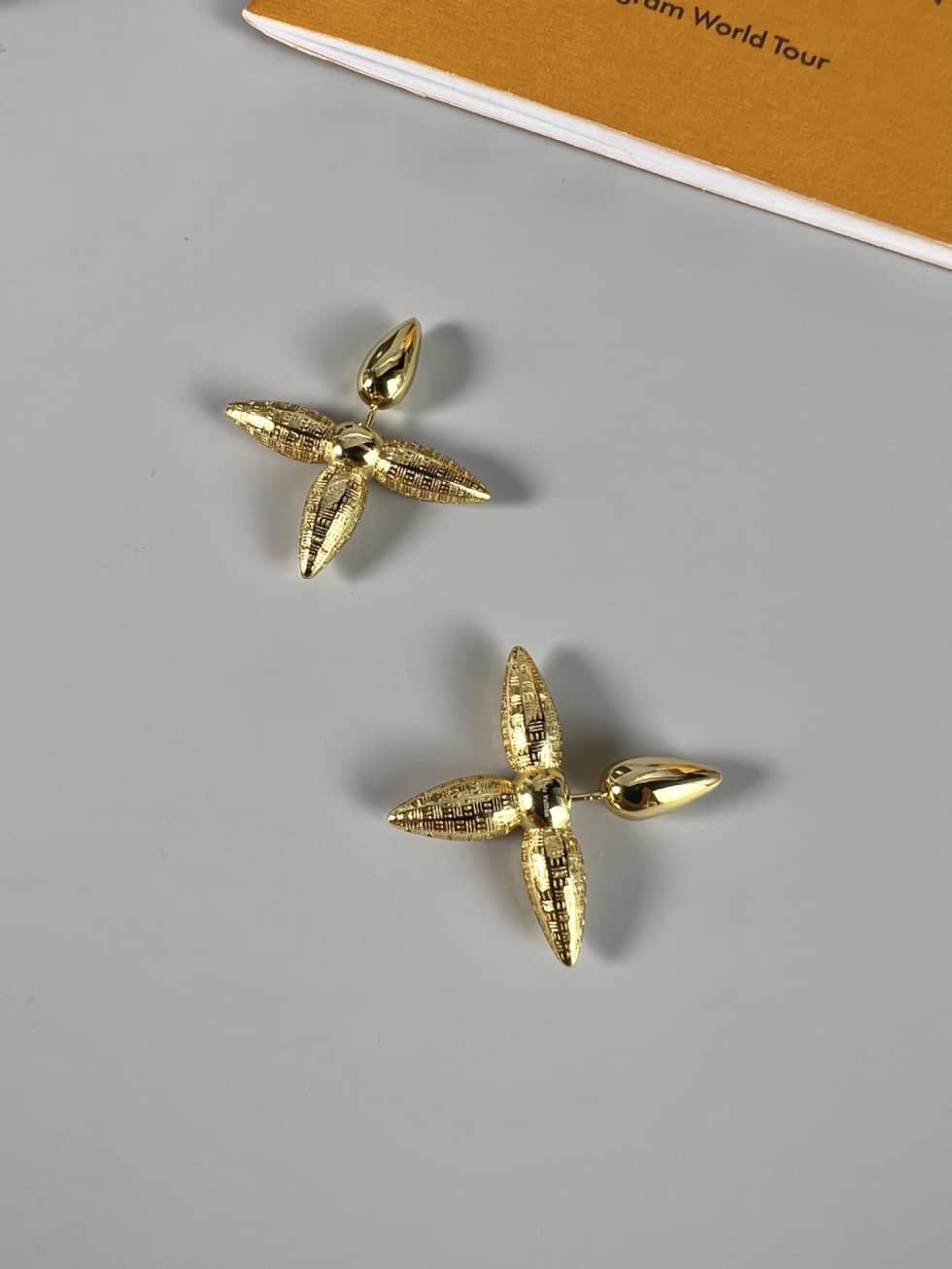 LV Hoop Earrings Dupe Logo AAA+