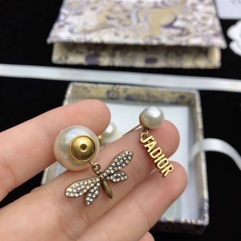 Fake Chr1st1an D10r Logo Earring