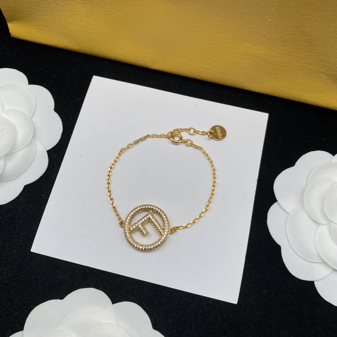 Fake F**di Logo Bracelet