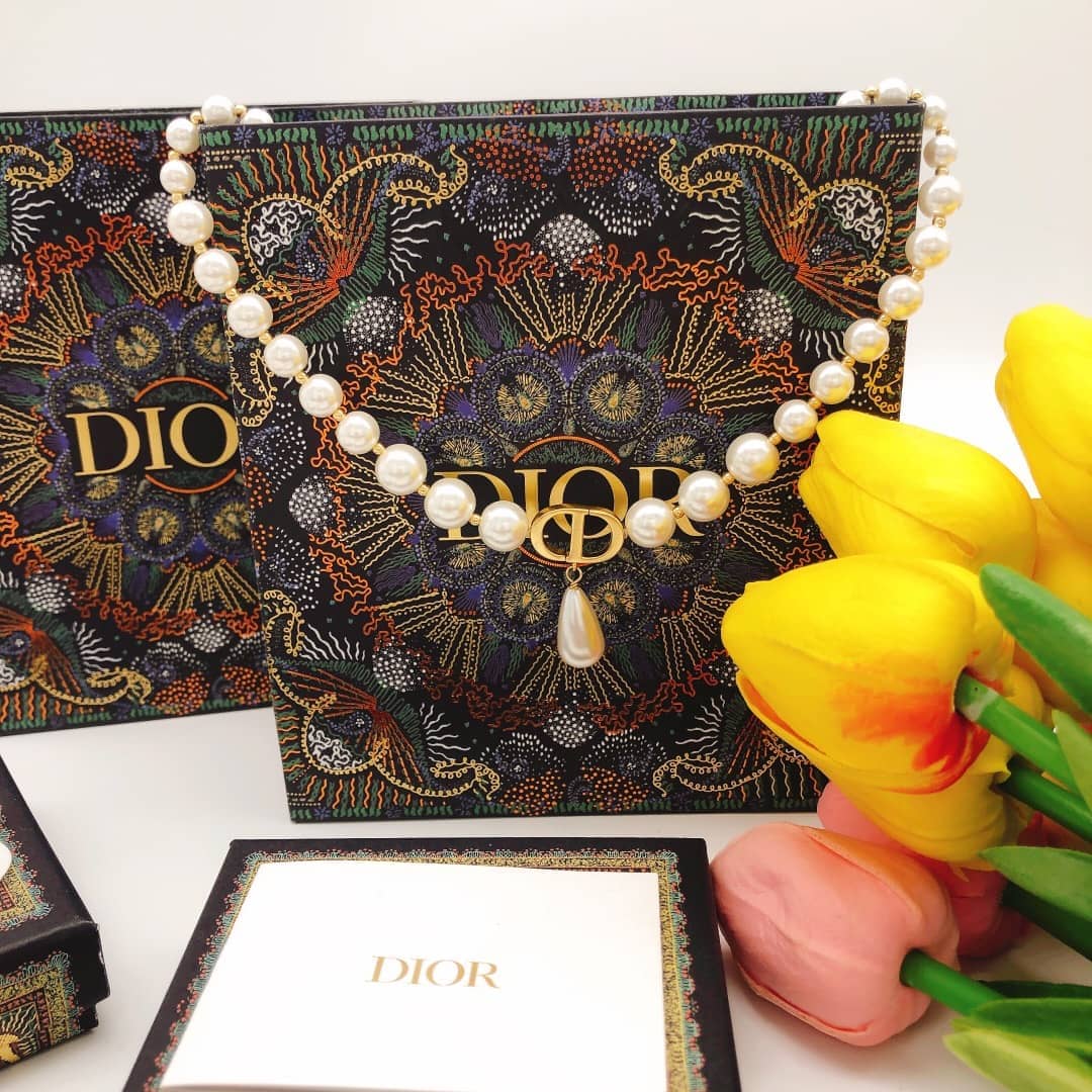 Knockoff Chr1st1an D10r Logo Necklace